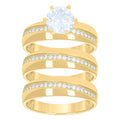 14K Gold Cubic Zirconia Duo Ring