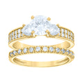 14K Gold Cubic Zirconia Duo Ring