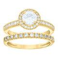 14K Gold Cubic Zirconia Duo Ring