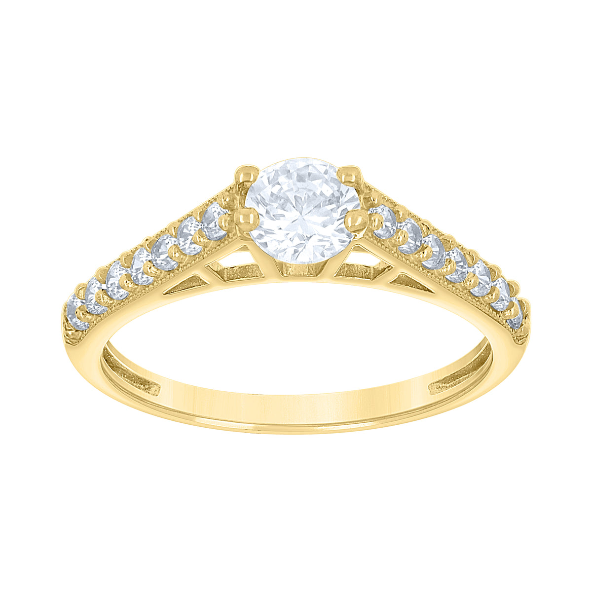 14K Gold Cubic Zirconia Ring