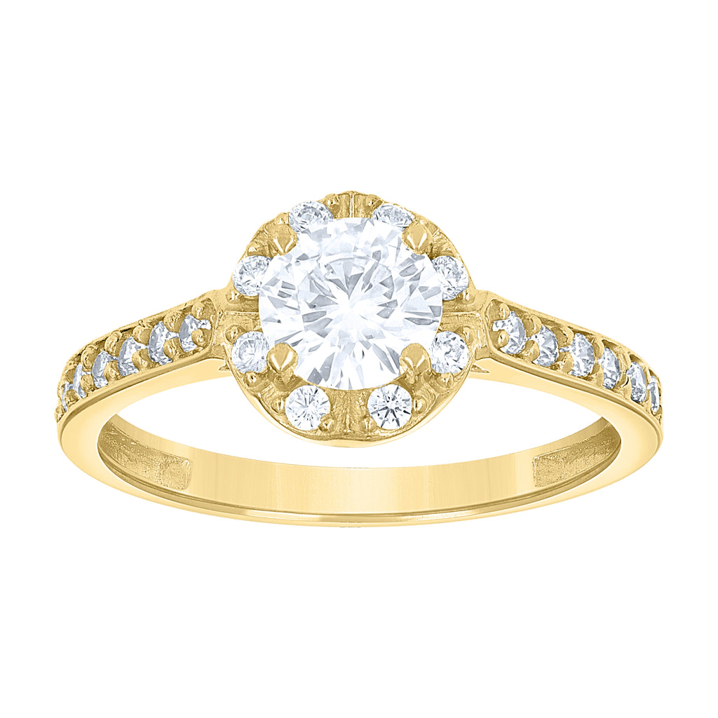 14K Gold Cubic Zirconia Ring