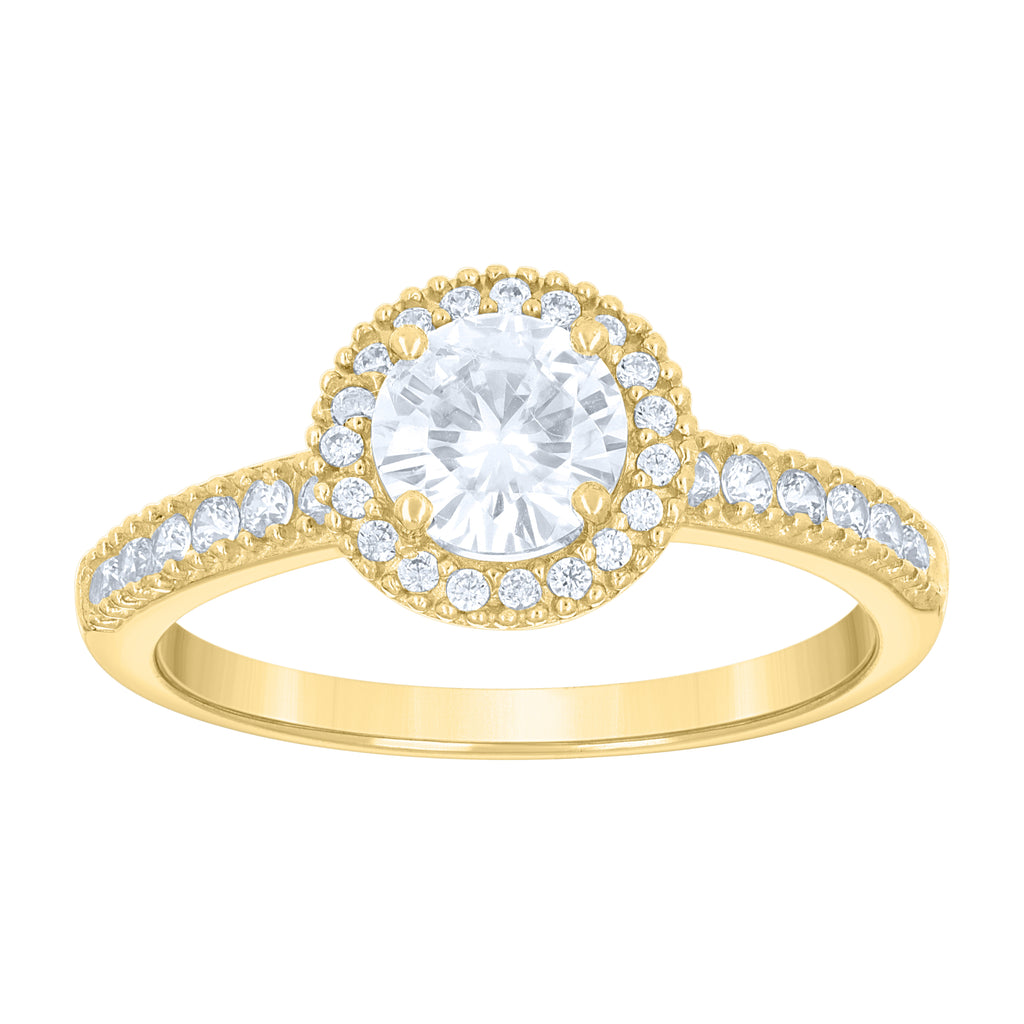 14K Gold Cubic Zirconia Ring