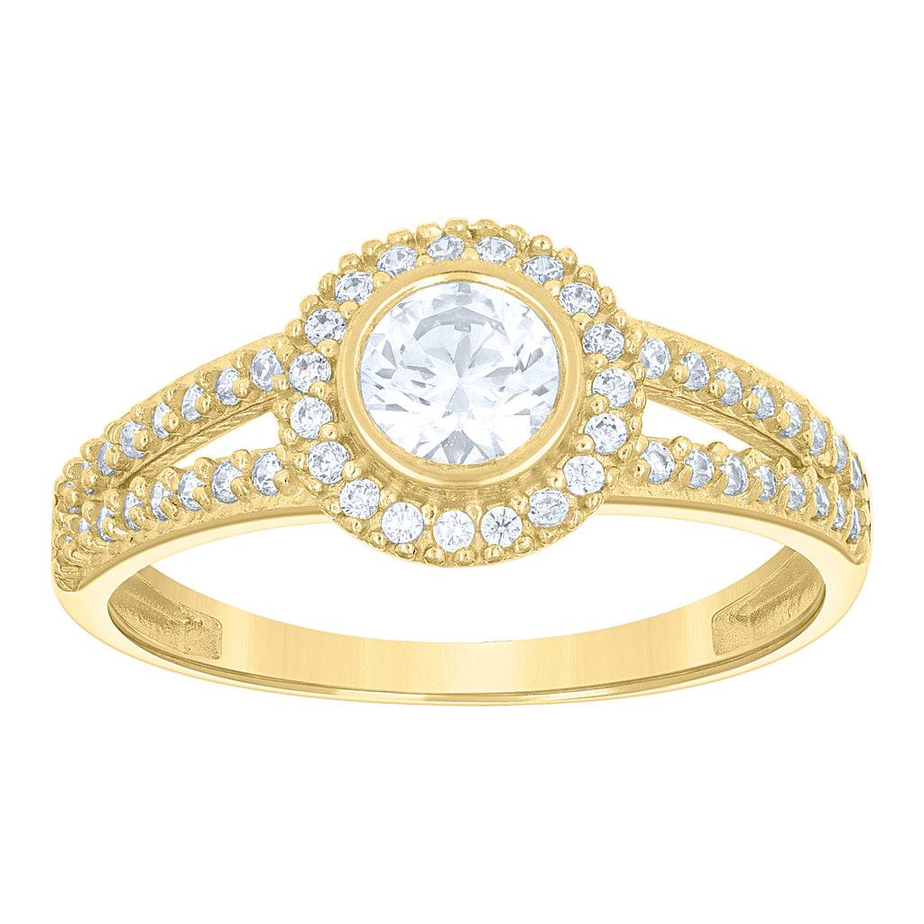 14K Gold Cubic Zirconia Ring