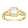14K Gold Cubic Zirconia Ring