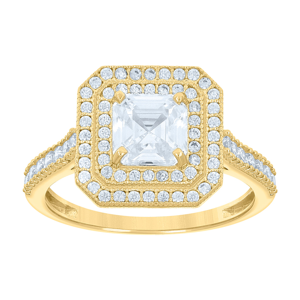 14K Gold Cubic Zirconia Ring