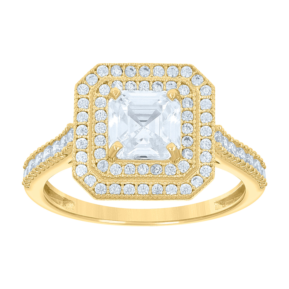 14K Gold Cubic Zirconia Ring