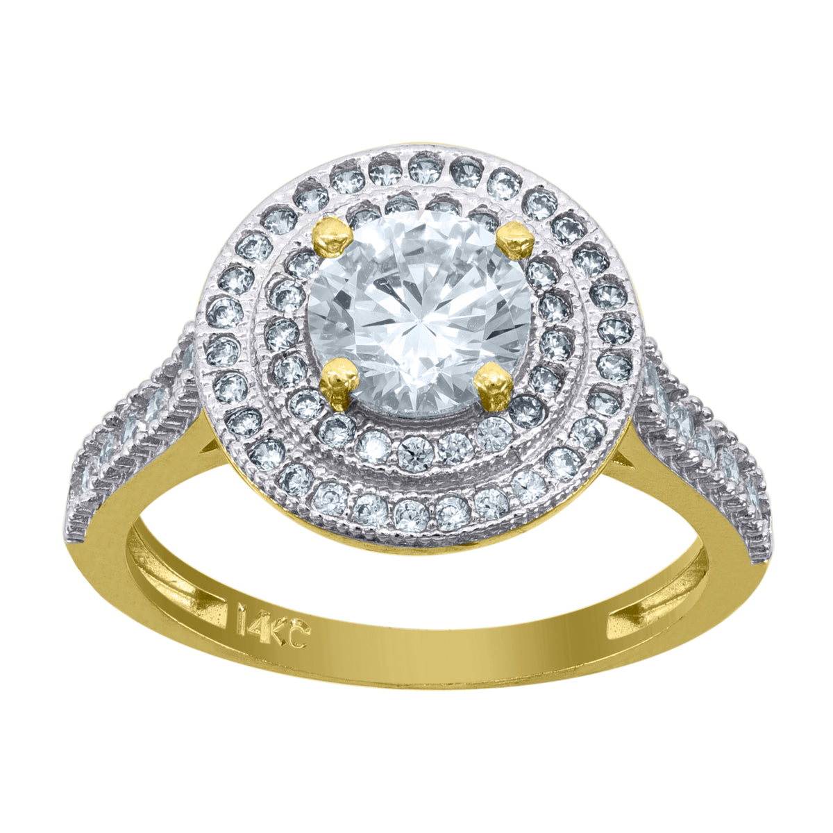 14K Gold Cubic Zirconia Ring