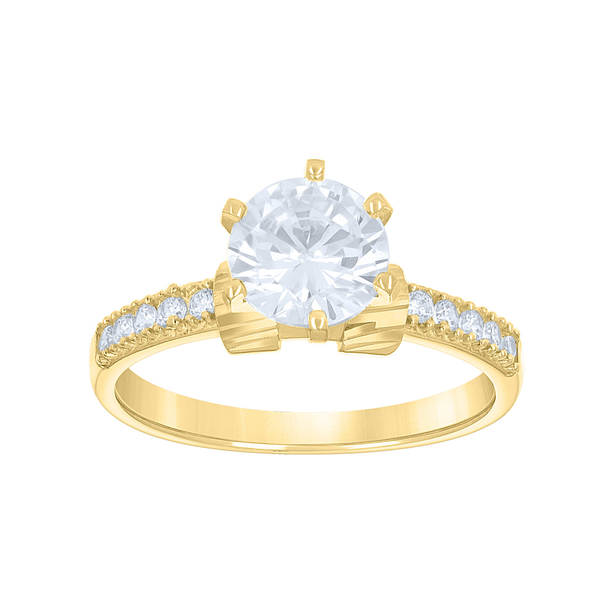 14K Gold Cubic Zirconia Ring