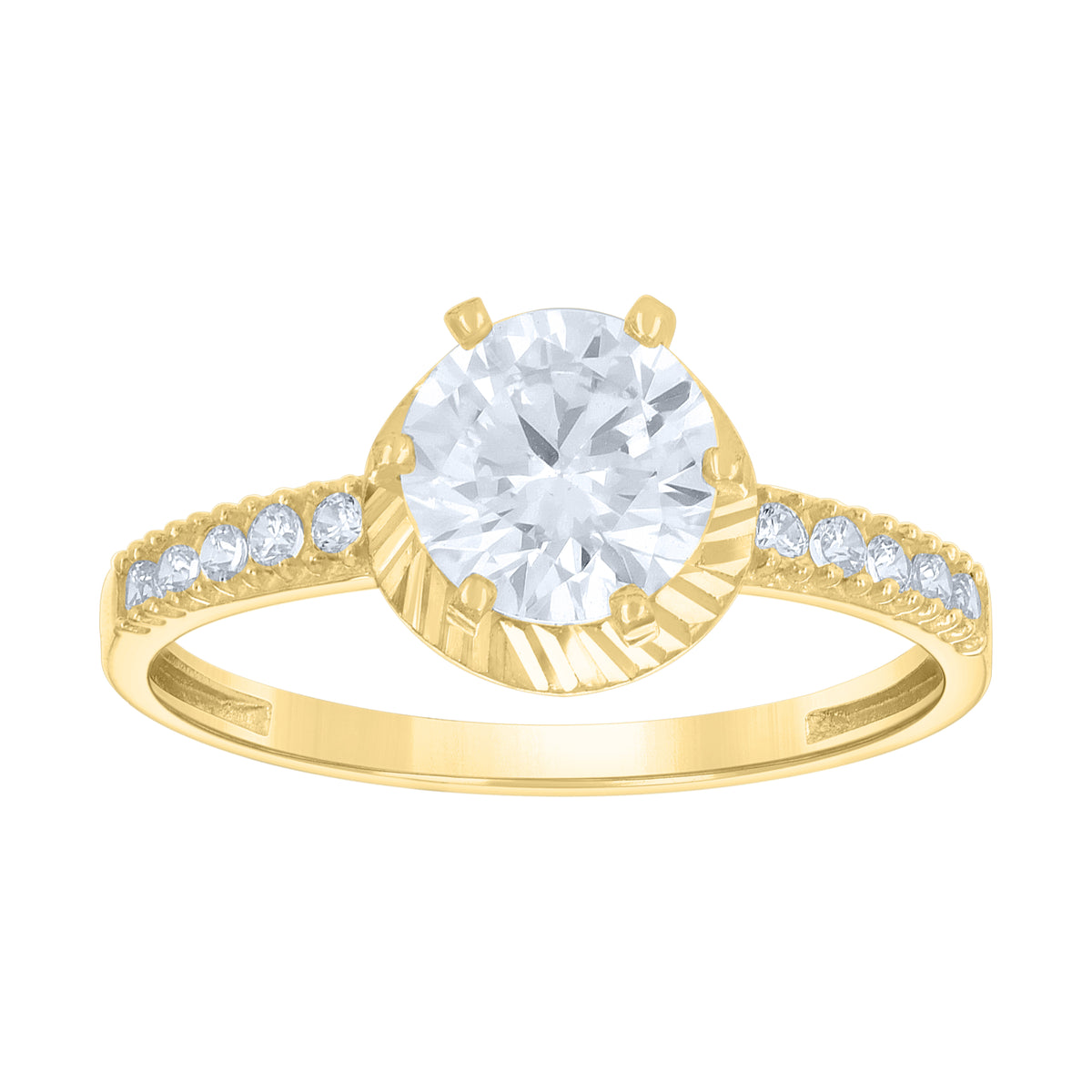 14K Gold Cubic Zirconia Ring