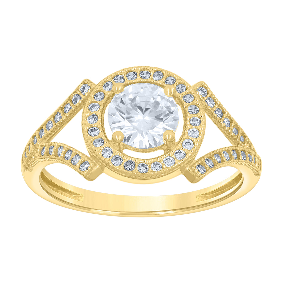 14K Gold Cubic Zirconia Ring