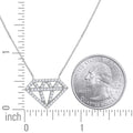925 Sterling Silver Women Cubic Zirconia Rolo Link Diamond Necklace