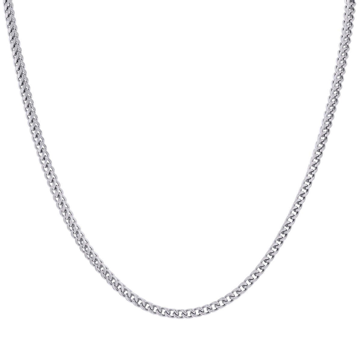 Stainless Steel Unisex 3mm 28 Inches Franco Fashion Chain Necklace