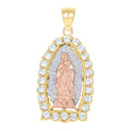 14K Gold Cubic Zirconia Pendant