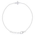 925 Sterling Silver Women Cubic Zirconia Cross Earrings Necklace Set