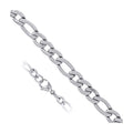 Stainless Steel Unisex 3mm 9 Inches Figaro Fashion Link Bracelet