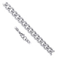 Stainless Steel Unisex 4mm 9 Inches Cuban Fashion Link Bracelet