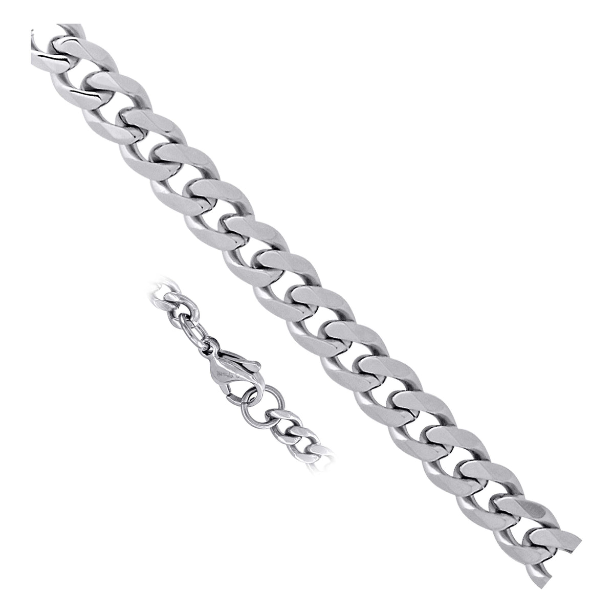 Stainless Steel Unisex 4mm 9 Inches Cuban Fashion Link Bracelet