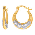10K Two-Tone Gold Womens Infinity Love Symbol Hoop Earrings