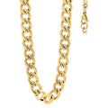 Yellow Stainless Steel Unisex 5mm 9, 16-40 Inches Cuban Fashion Link Chain Necklace