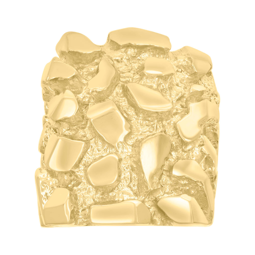 10K Yellow Gold Mens Nugget Ring