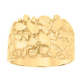 10K Yellow Gold Mens Nugget Fashion Ring