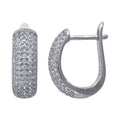 925 Sterling Silver Womens Cubic Zirconia French Clip Earrings