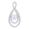 925 Sterling Silver Womens Cubic-Zirconia Infinity Charm Pendant