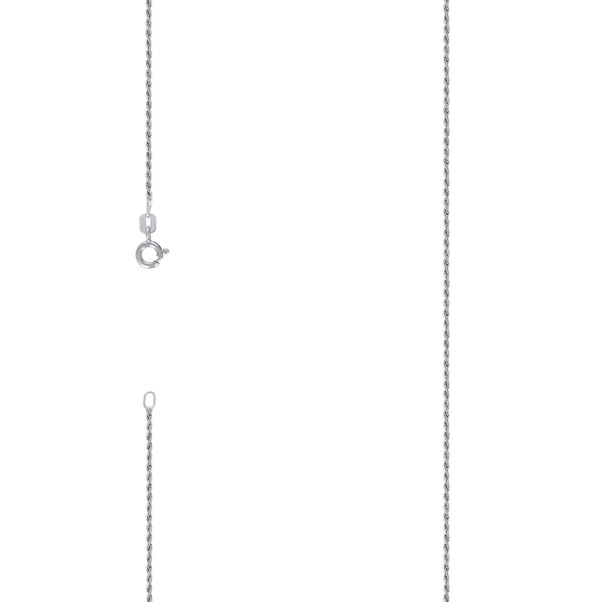 925 Silver Solid Rope Chain 1mm-14"