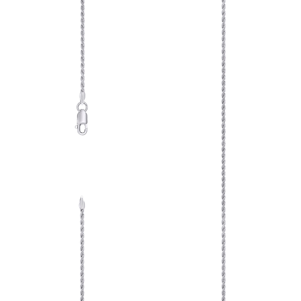 925 Silver Solid Rope Chain 1.5mm-20"