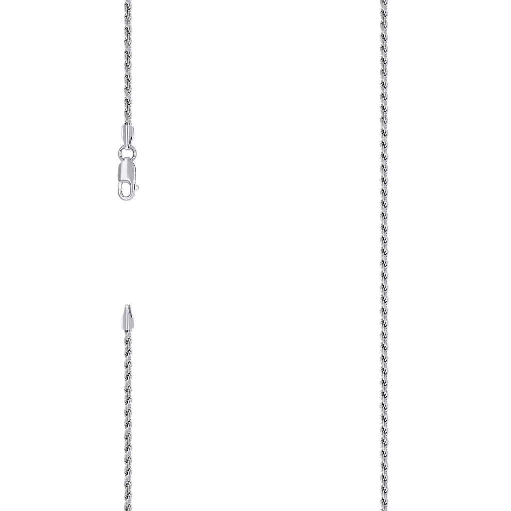 925 Silver Solid Rope Chain 2mm-9"