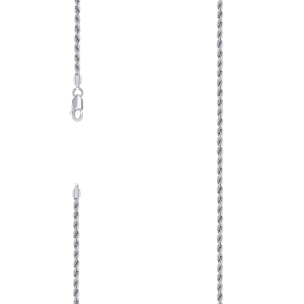 925 Silver Solid Rope Chain 2.5mm-7"