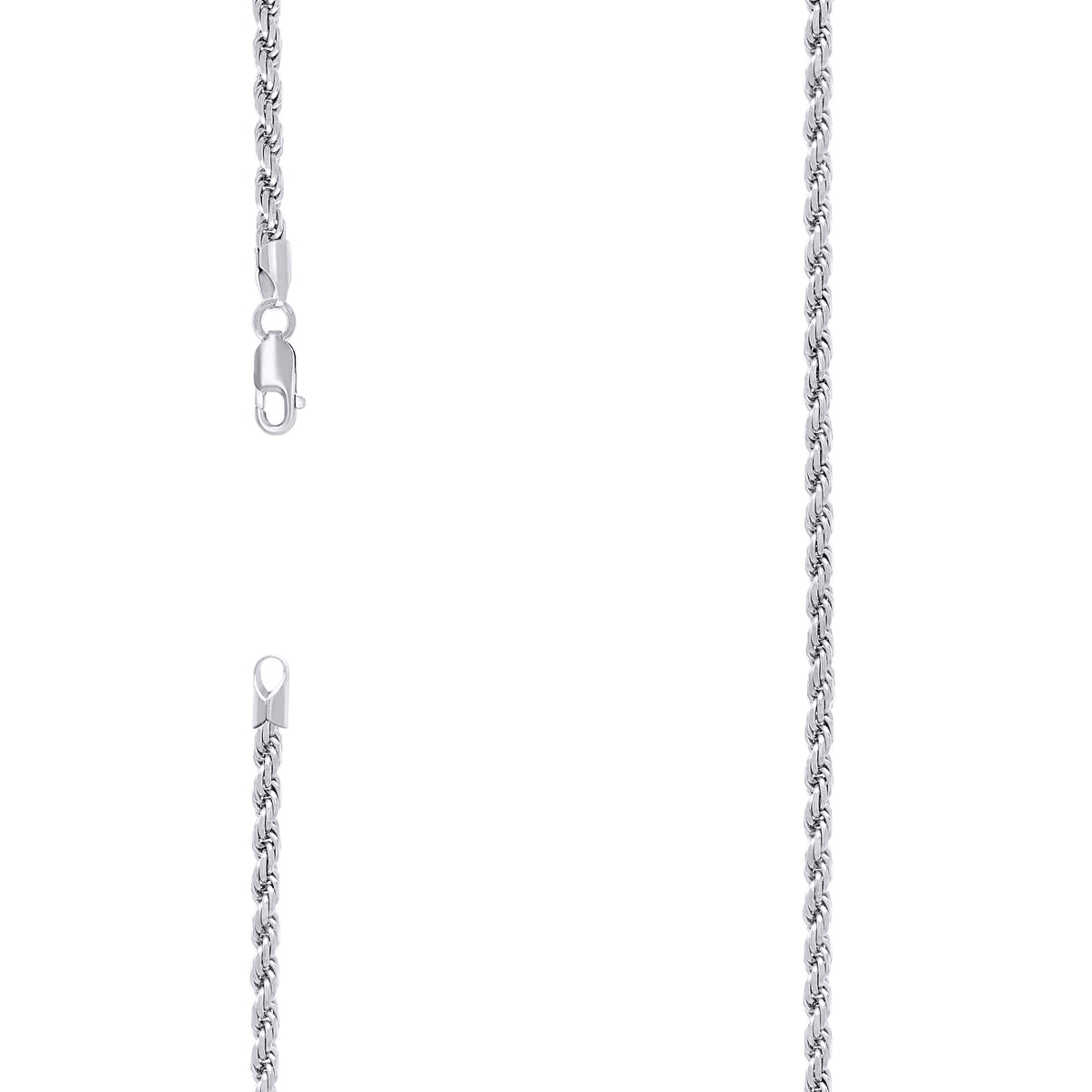 925 Silver Solid Rope Chain 3.5mm-9"