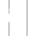 925 Silver Solid Rope Chain 4mm-8"