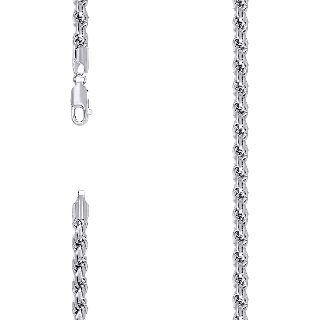 925 Silver Solid Rope Chain 5mm-7"