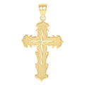 10K Yellow Gold Unisex Cross Religious Charm Pendant