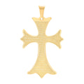 Stainless Steel Yellow-tone Mens English Bible Lords Prayer Cross Religious Charm Pendant-34x50mm