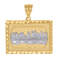 10K Two-Tone Gold Unisex Last Supper Religious Charm Pendant