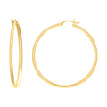 10K Yellow Gold Womens Ultra Light Round Tube 2mmx37mm Hinged Hoops Huggies