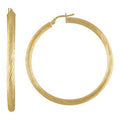 10K Yellow Gold Womens Twisted Tube 15mmx3mm Hinged Hoops Huggies