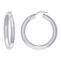 925 Sterling Silver Womens Classic Hoop Earrings 5mm