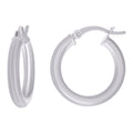 925 Sterling Silver Womens Classic Hoop Earrings 3mm