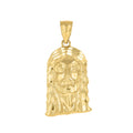 10K Yellow Gold Mens Jesus Religious Charm Pendant