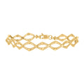 10K Yellow Gold Womens Link Fashion 8" Bracelet