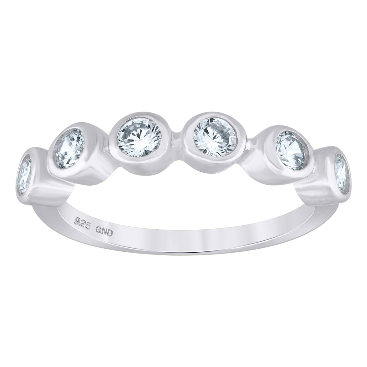 925 Sterling Silver Womens Cubic-Zirconia Ring Size 8