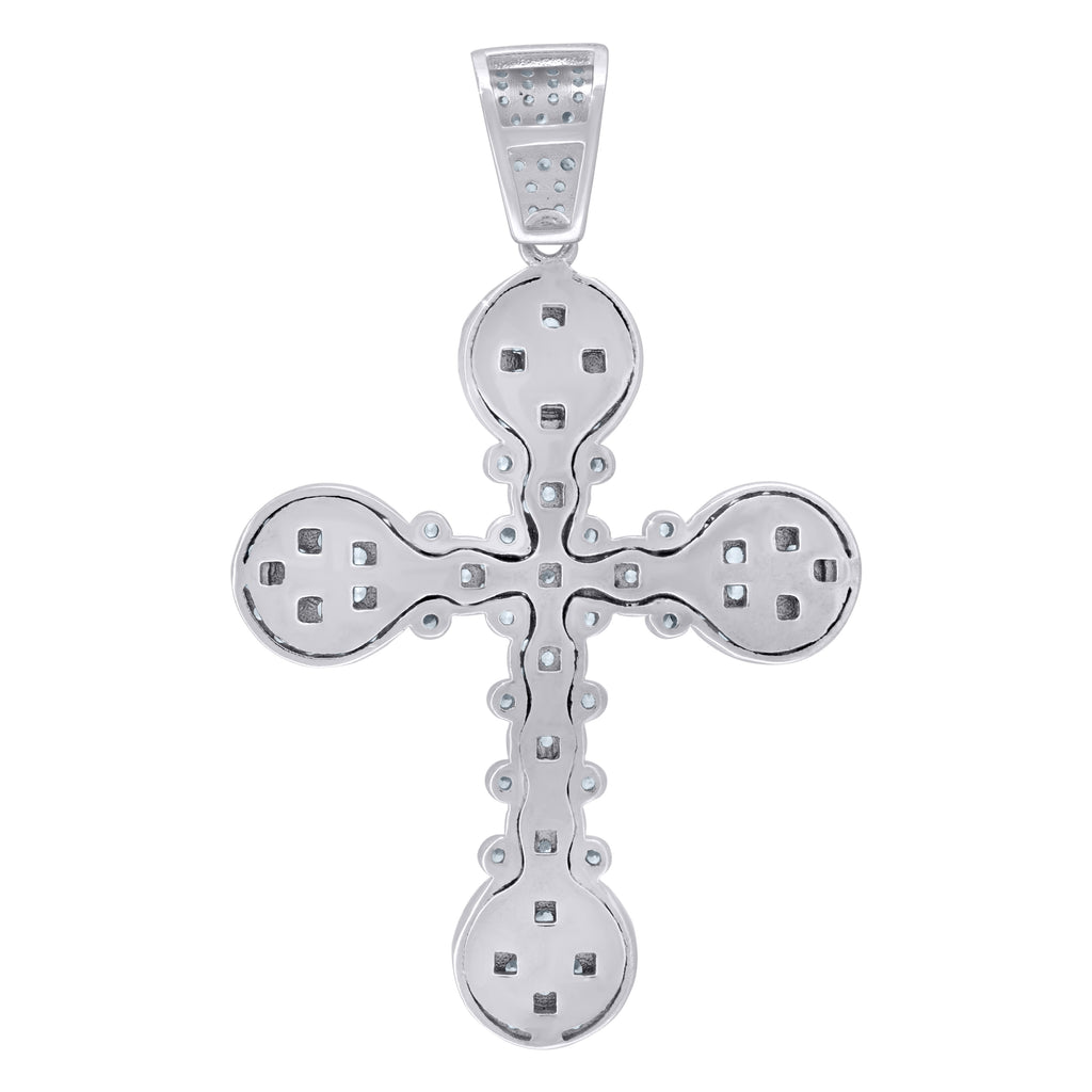 925 Sterling Silver Mens Cross Religious Charm Pendant