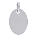 925 Sterling Silver Mens Fashion Oval Disc Charm Pendant