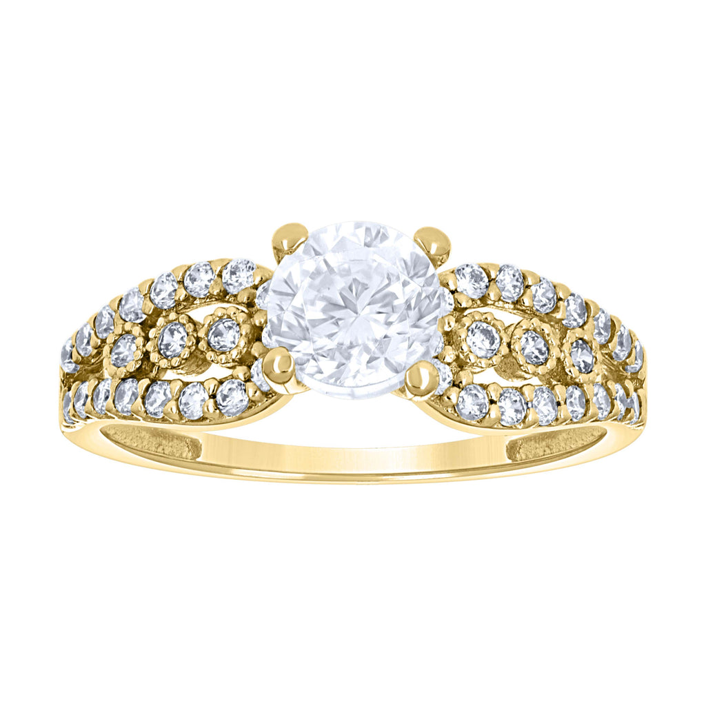 14K Gold Cubic Zirconia Ring
