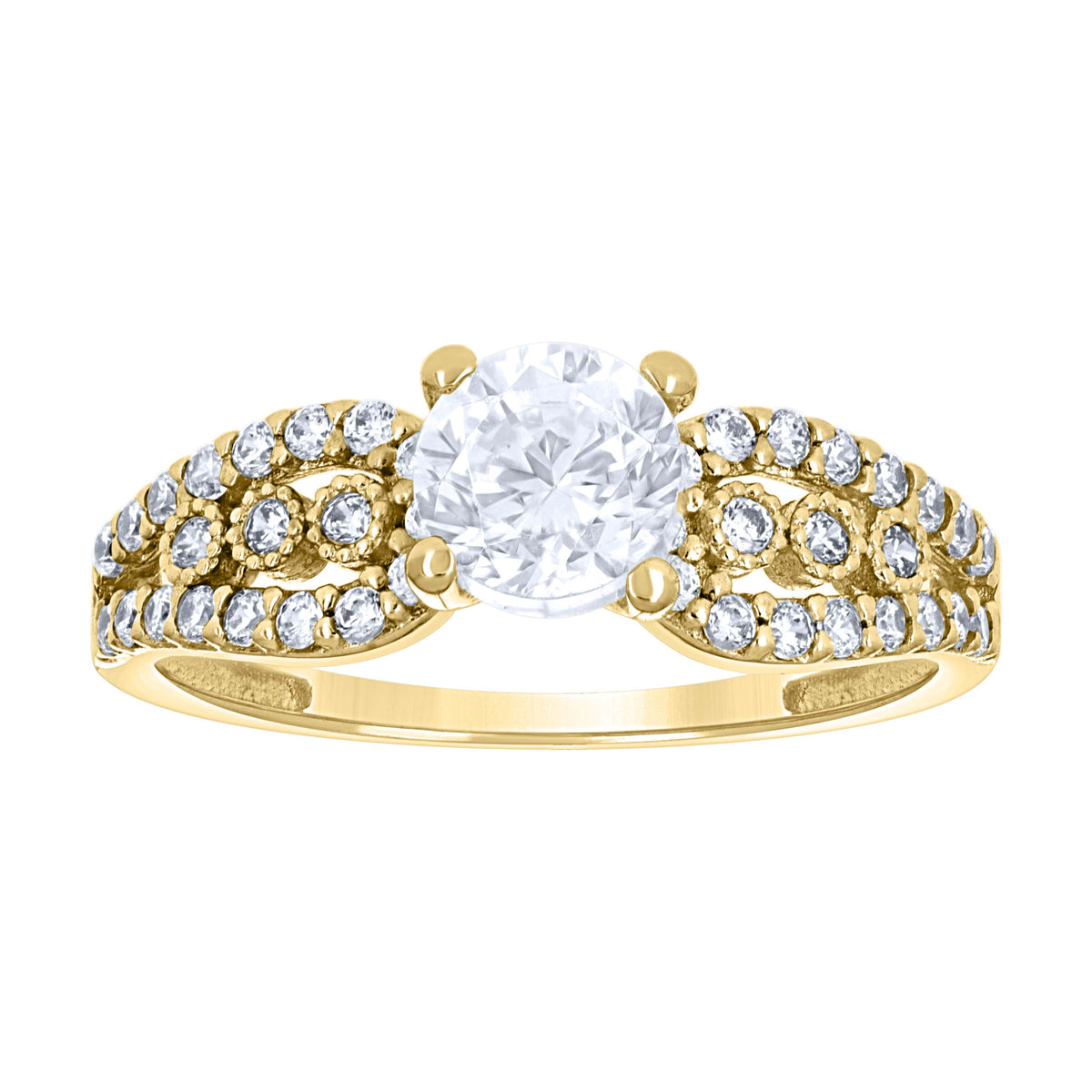14K Gold Cubic Zirconia Ring