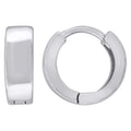 925 Sterling Silver Womens Single Row Huggie Hoop Earrings