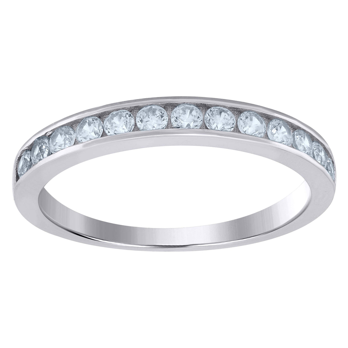 925 Sterling Silver Womens Cubic-Zirconia Square Fashion Ring Size 8